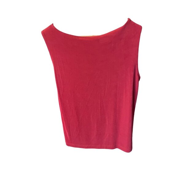 Private Edition by Chico's Red Scoop Neck Sleeveless Top SZ Large - Picture 2 of 7